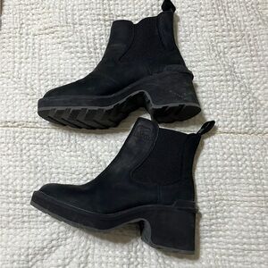 Sorel Women's Black Heeled combat boots